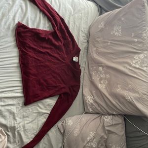 A red long sleeve